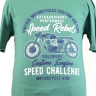 Зеленая футболка с принтом мотоцикл 22300712