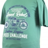 Зеленая футболка с принтом мотоцикл 22300712