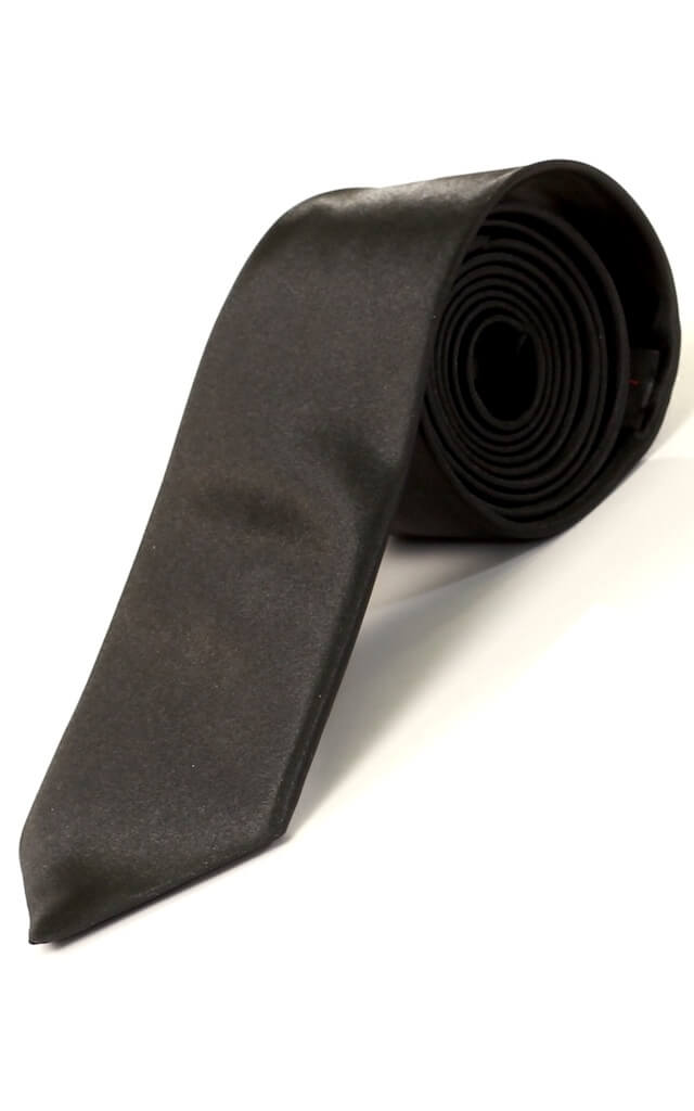 Черный классический галстук из атласа 22368909