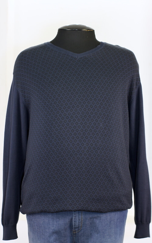 Пуловер темно-синего цвета 45032208