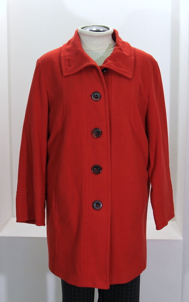 Стильное красное женское пальто 10530826